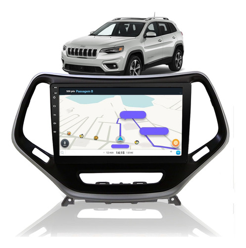 Central Multimídia Android Jeep Cherokee 2014 2015 2016
