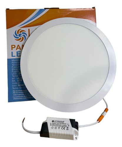 Panel Led Redondo De Incrustar Lexmana Luz Blanca 6500k