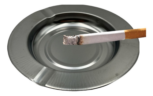 Imagen 1 de 2 de Cenicero Acero Inoxidable 3 Fumadores 14 Cm Oferta