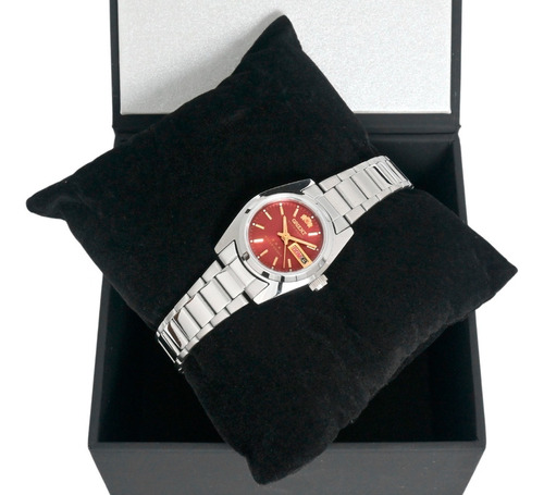 Relógio Orient Feminino Automático 559wc8x W1sx Vinho Oferta