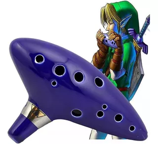 Ocarina De Cerámica Zelda + Base + Cancionero + Funda Gratis