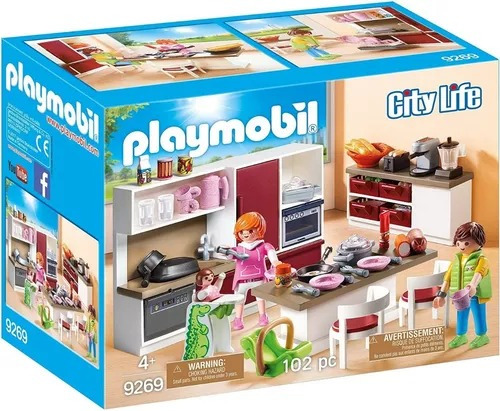 Figura Armable Playmobil City Life Cocina Con 102 Piezas 3+