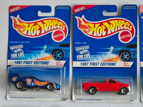 14 Hot Wheels First Edition 1997 Completa + 2 Variantes Azul