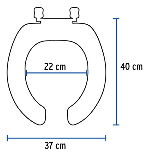 Asiento Ligero Con Tapa Para Wc, Hueso, Foset Basic
