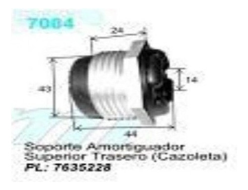 Soporte Amortiguador Trasero Fiat Fiorino (cazoleta)