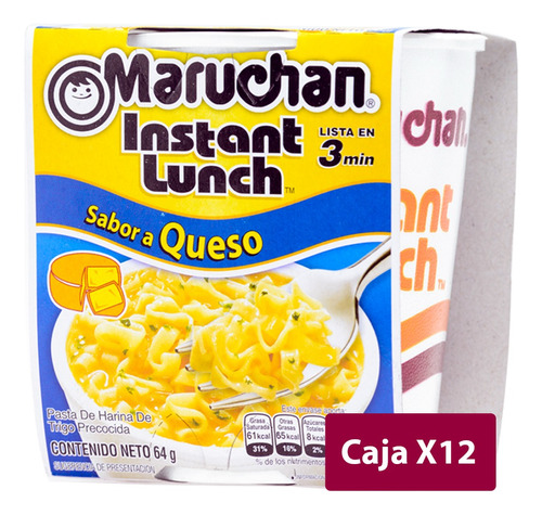 Maruchan Instant Lunch Queso 12 Unidades