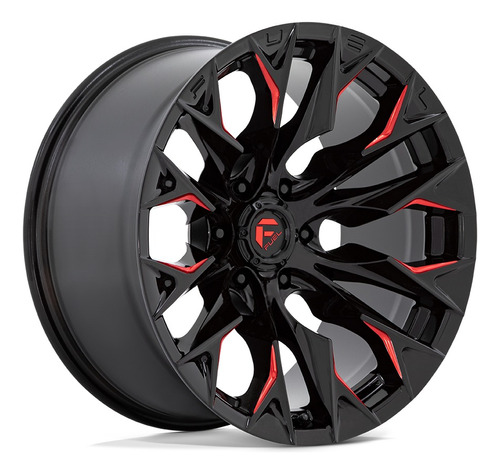 Rin Fuel 20x9 6x139/135 Flame6 Gloss Black Candy Red Ofset+1