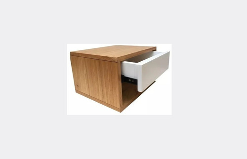 Mesita De Luz Flotante Con Un Cajon Gratis 7 Colores A Elec.