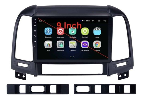 Radio Android Hyundai Santa Fe 4gb+64gb + Carplay + A. Auto.