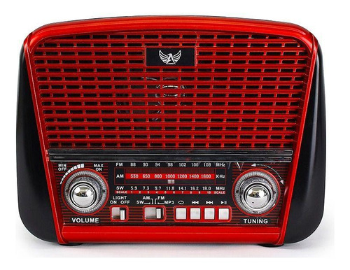 Radio Retro Portátil Clássico Am/fm/sw Entrada Usb