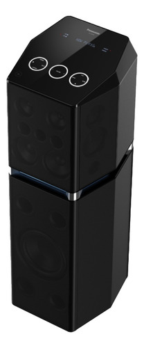 Mini componente preto Panasonic SC-UA70 com potência Bluetooth 1700W - 127/220V