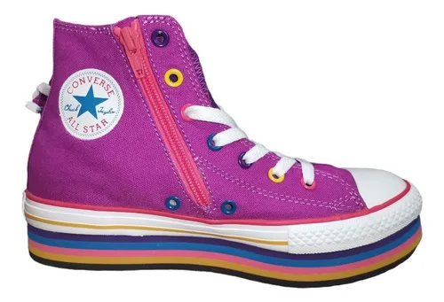 Pink and purple converse best sale
