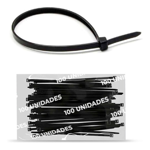 Abraçadeira Plástico 100 X 2,5 Mm Preto 100 Peças