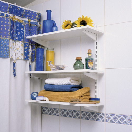 Set Pack 10 Mensulas Soportes P Estante Doble 37 Cm Ducasse