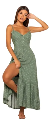 Vestido Malha Com Botao Na Frente MercadoLivre