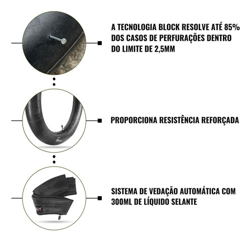 Câmara Ar Dianteira Gp Tech 17 C/ Vedação Antifuro Biz 110