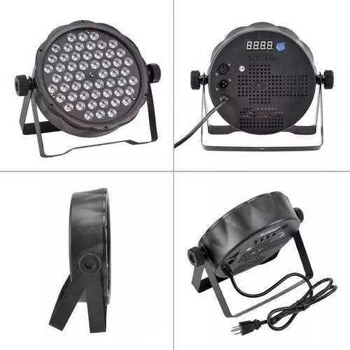 Imagen 3 de 8 de Luz Protón Par 54 Leds Rgb Slim Tacho Dmx Profesional Dj's