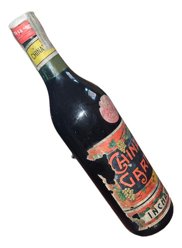 Antigua Botella De Vino Quinado Con Su Contenido Original