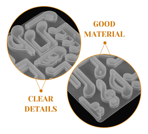 2 Moldes Para Notas Musicales: Moldes De Resina Con Orificio