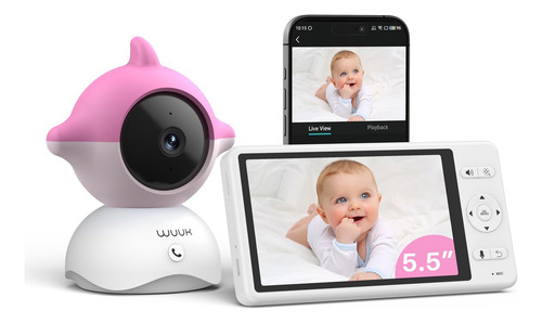 Monitor Para Bebés Wuuk Ba530 Bap01 Blanco Con Cámara