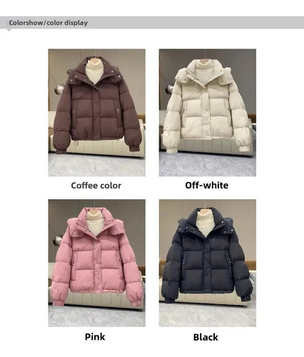 Chaqueta Holgada De Invierno Con Capucha Y Acolchado De Algodón Para Mujer