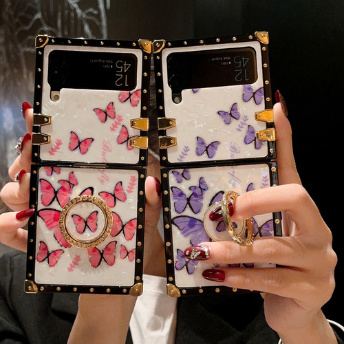Para Samsung Z Flip 4/z Flip 3 Funda Mariposa Colores Madam*/