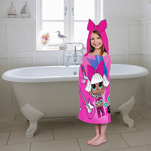 Toalha De Banho Com Capuz Wrap L.o.l. Surprise! Rosa De Algo