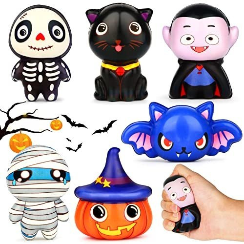 Juguetes De Halloween Squishy Toys, 6 Packs Vs49z