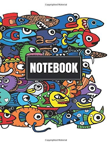 Notebook Fish Funny Cover (85 X 11) Inches 110 Pages, Blank 