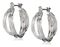 Comprar Nine West Pendientes De Aro Trenzados En Tono Plateado Para