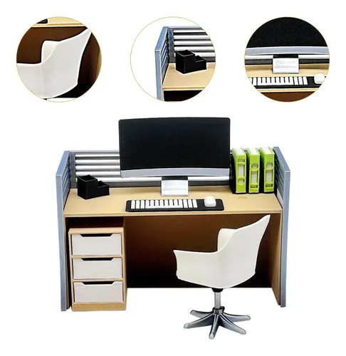 Silla de escritorio de tela beige y acero negro con altura ajustable Silla de escritorio de tela beige y acero negro con altura ajustable