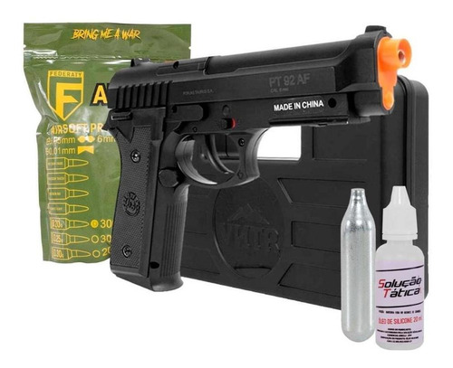 Pistola Airsoft De Co2 Pt92 Cybergun+ Co2 + 5000bbs + Maleta