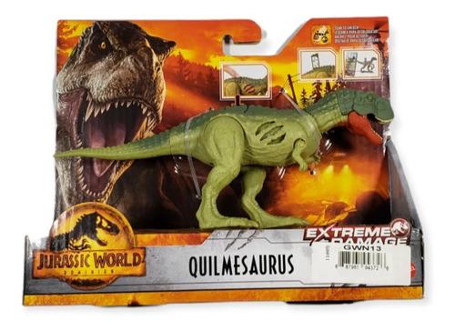 Jurassic World Quilmesaurus Extreme Damage Mattel