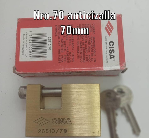 Candado Cisa Nro. 70  26510/70 Anticizalla 70mm