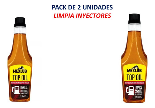 Top Oil, Limpia Inyector Mexlub By Bardahl (pack De 2)