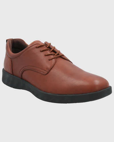 Zapato Cuero Hombre Spinal Town Café Hush Puppies