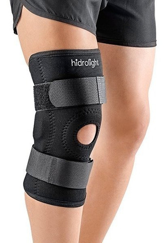 Joelheira Articulada Neoprene Hidrolight Travas Laterais P Preto