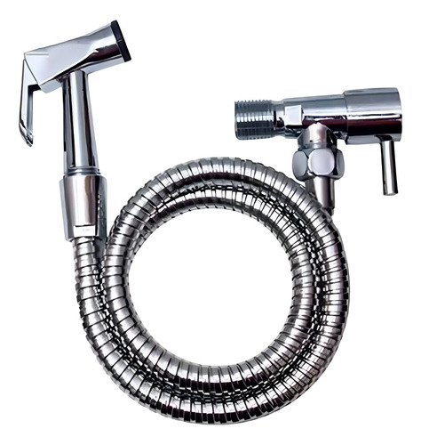 Ducha Higiênica Chuveirinho Metal 1/4 Volta Com Registo Cor Cromado