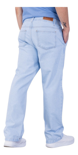 Pantalones Jean Baggy Hombre Liso Clasico