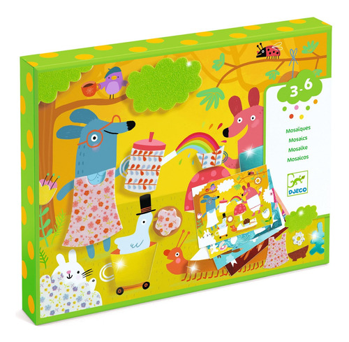 Pegatina De Espuma Mosaic Craft Kit Djeco Fun Para Niños De