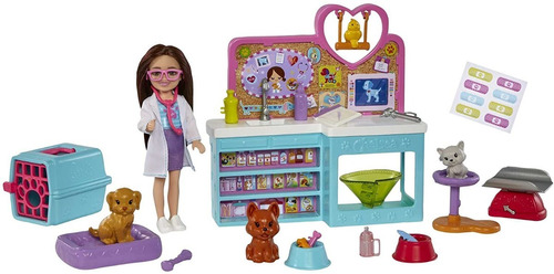 Barbie Muñeca Chelsea Veterinaria Mattel Set De Juego