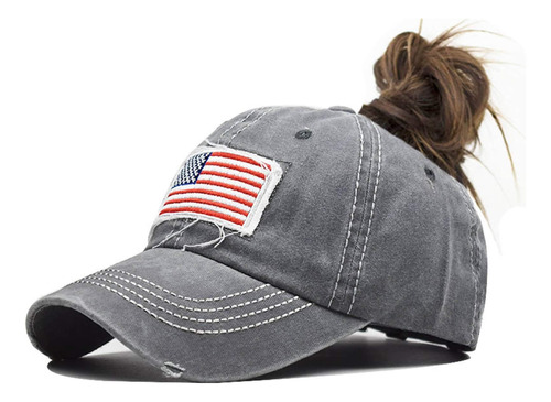 Inogih Mujer Bandera Americana Sombrero De Cola De Caballo B