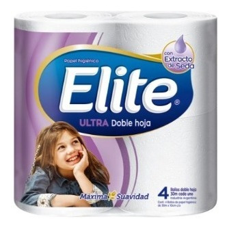 Papel Higienico Elite Ultra Seda Doble Hoja Paquete 30mx4uni