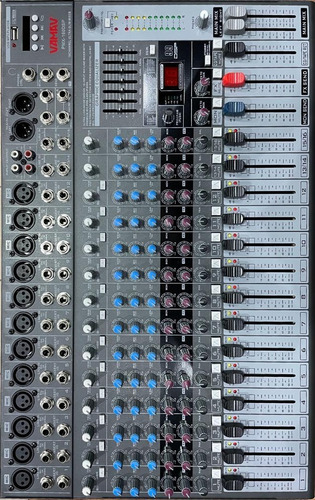 Mezcladora 16 Canales Usb Bluetoot Vamav Pmx160 Dsp Eq 7 Bd
