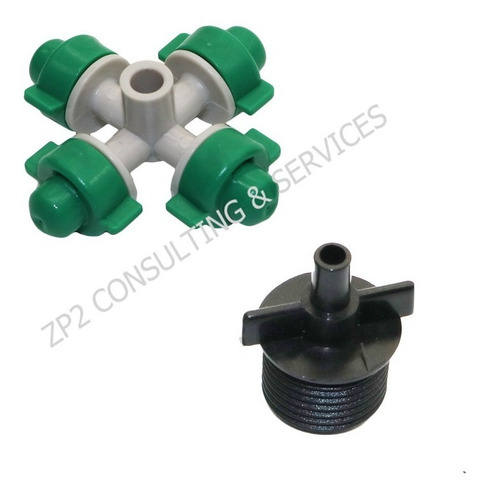 Imagen 2 de 7 de Boquilla Para Riego Nebulizador Goteo 1/2 Pvc Semilleros
