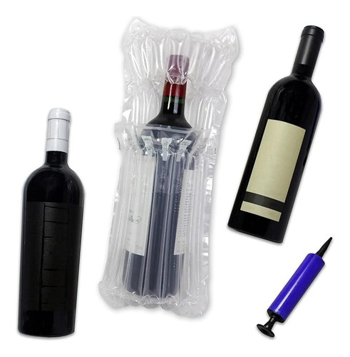 Bolsa Inflable Protectora Botella Vino Para Mensajeria 50pza