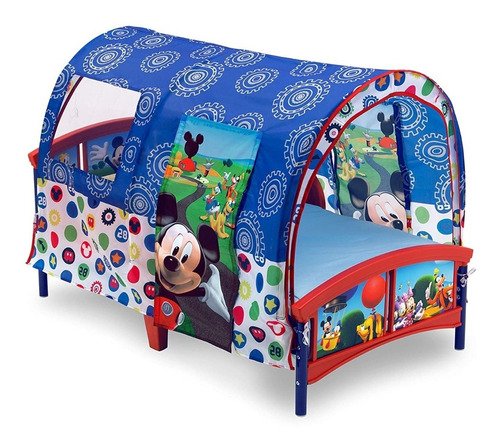 Cama Camita Infantil Con Toldo La Casa De Mickey Mouse