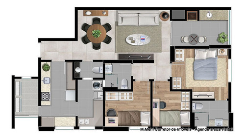Imagem 12 de 30 de Apartamento Com 3 Dormitórios À Venda Com 103.94m² Por R$ 823.000,00 No Bairro Batel - Curitiba / Pr - M2ba-evb2021