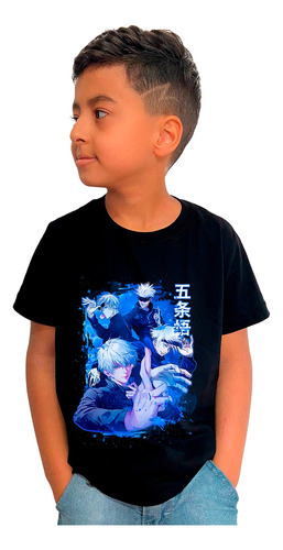 Camiseta Infantil Anime Jujutsu Kaisen Fases Satoru Gojo 
