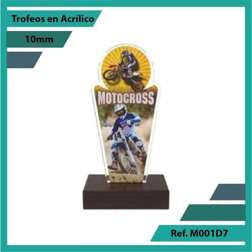 Trofeos En Acrilico De Motocross Ref. M001d7